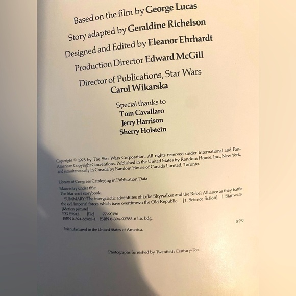 THE STAR WARS STORYBOOK VINTAGE 1978 FULL COLOR
VERY GOOD CONDITION - Picture 5 of 6